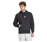adidas Uomo Essentials Feelcozy French Terry Hoodie, Black/White, XL
