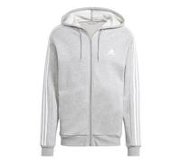 Felpa con cappuccio in pile con zip intera adidas Essentials 3-Stripes Gris XL