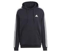 adidas Uomo Essentials Fleece 3-Stripes Hoodie, Black, M