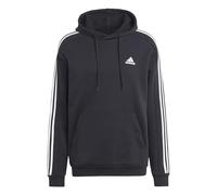 adidas Uomo Essentials Fleece 3-Stripes Hoodie, Black, XS
