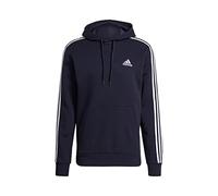 adidas Uomo Essentials Fleece 3-Stripes Hoodie, Legend Ink / White, S