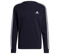 adidas Uomo Essentials Fleece 3-Stripes Sweatshirt, Legend Ink/White, S