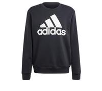 adidas Uomo Essentials Fleece Big Logo Sweatshirt, Black, S
