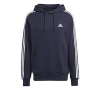 adidas Uomo Essentials French Terry 3-Stripes Hoodie, Legend Ink/White, M
