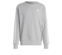 adidas Uomo Essentials French Terry 3-Stripes Sweatshirt, Medium Grey Heather, XS