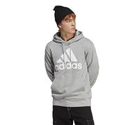 adidas Uomo Essentials French Terry Big Logo Hoodie, Medium Grey Heather, M