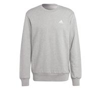 adidas Uomo Essentials French Terry Embroidered Small Logo Sweatshirt, Medium Grey Heather, L