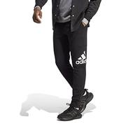 Pantaloni lunghi adidas Essentials French Terry Tapered Cuff Logo nero bianco puro - S