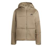 adidas Uomo Essentials Highloft Insulated Puffer Coat, Khaki Six, 3XL
