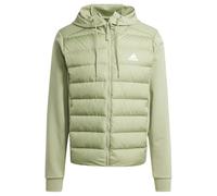 adidas Uomo Essentials Hybrid Down Hooded Jacket, tent green, S