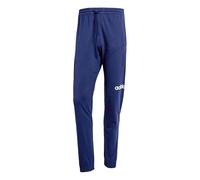 Adidas Pantaloni tuta uomo JE9011 Essentials Linear Single Jersey Blu scuro/Bianco M