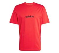 Adidas Maglia Uomo Essentials Linear Single Jersey manica corta rosso/nero S