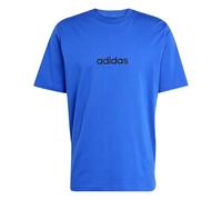 adidas Uomo Essentials Linear Single Jersey Tee, Team Royal Blue/Black, L