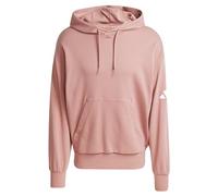 adidas Uomo Essentials Lose Fit Three Bar Terry Hoodie, Warm Clay/White, S