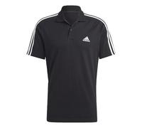 adidas Uomo Essentials Piqué Embroidered Small Logo 3-Stripes Camicia polo, Black/White
