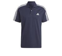 Polo adidas Essentials Piqué Embroidered Small Logo 3-Stripes manica corta blu marino bianco - XS