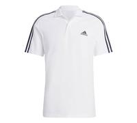 adidas Uomo Essentials Piqué Embroidered Small Logo 3-Stripes Polo Shirt, White / Black, XXL