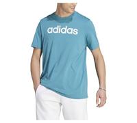 adidas Uomo Essentials Single Jersey Linear Embroidered Logo Tee, Arctic Fusion, L