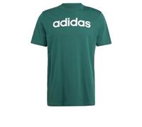adidas Uomo Essentials Single Jersey Linear Embroidered Logo Tee, Collegiate Green, S