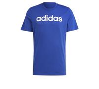 Adidas Uomo Essentials Single Jersey Linear Embroidered Logo Tee, Semi Lucid Blue, M