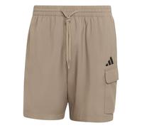 adidas Uomo Essentials Small Logo Cargo Chelsea Short Shorts, Khaki Six/Black, M