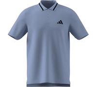 adidas Uomo Essentials Small Logo Pique Polo Shirt, Glow Blue/Black, M