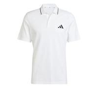 adidas Homme Essentials Small Logo Pique Polo Shirt, White/Black, XL