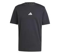 adidas Uomo Essentials Small Logo Single Jersey Shirt, Black/White, XL