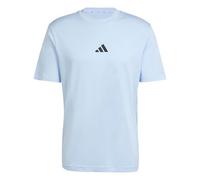 Adidas T-shirt Essentials Small Logo Single Jersey manica corta azzurro/nero M