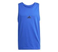adidas Uomo Essentials Small Logo Single Jersey Tank Top Shirt, Team Royal Blue/Black, L