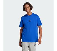 adidas - Essentials Small Logo Single Jersey Tee - T-shirt M blu