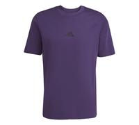 Adidas Uomo Essentials Small Logo Single Jersey Tee, Aurora Plum/Black, M