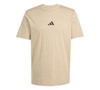 adidas Uomo Essentials Small Logo Single Jersey Tee, Warm Sandstone/Black, M