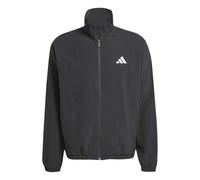 adidas Uomo Essentials Small Logo Windbreaker Coat, Black/White, XL