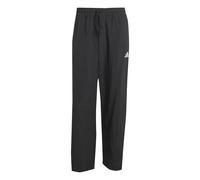 adidas Uomo Essentials Small Logo Woven Open Hem Pant, Black/White, XL