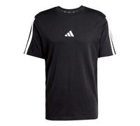 T-shirt adidas Essentials Single Jersey 3-Stripes manica corta nero puro bianco - M