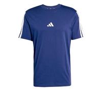 adidas Uomo Essentials Three Stripes Single Jersey Shirt, Dark Blue/White, XL