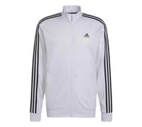 adidas Uomo Essentials Warm-Up 3-Stripes Track Jacket, White / Black, L
