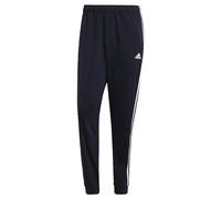 adidas Uomo Essentials Warm-Up Tapered 3-Stripes Track Pants, Legend Ink/White, XS