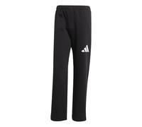 adidas Uomo Essentials Wide Leg Three Bar Pant, Black/White, L