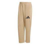 adidas Uomo Essentials Wide Leg Three Bar Pant, Warm Sandstone/Black, XL