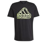 adidas Uomo Folded Badge Graphic Tee, Black, L