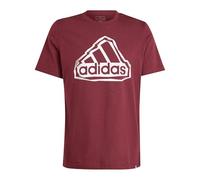 adidas Uomo Folded Badge Graphic Tee, Shadow Red, L
