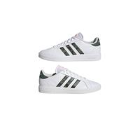 adidas Uomo Grand Court Base Lifestyle Court Casual Shoes, Cloud white/Cloud white/screaming orange, 40 2/3 EU