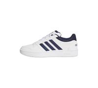 adidas Uomo Hoops Classic Shoes, Ftwr White/Dark Blue/Orbit Grey, 42 2/3 EU