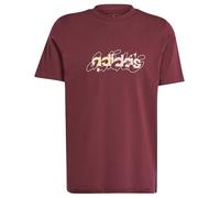 Adidas Uomo Illustrated Linear Graphic Tee, Shadow Red, L