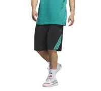adidas Uomo Legends 3-Stripes Basketball Shorts, Black/Pure Teal, S 7 inch