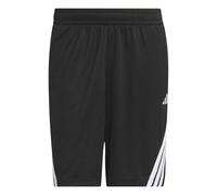 adidas Uomo Legends 3-Stripes Basketball Shorts, Black/White, L 5 inch