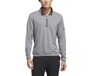 adidas Uomo Lightweight Half-Zip Top Sweatshirt, Grey Three, S