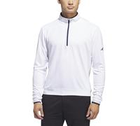 adidas Uomo Lightweight Half-Zip Top Sweatshirt, White, XL